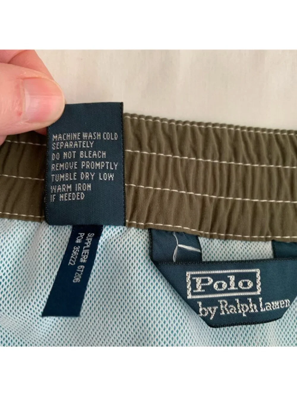 Polo Ralph Lauren Mesh Lined Cargo Swim Board Shorts Men’s 2XLT Aqua Blue - Picture 10 of 11